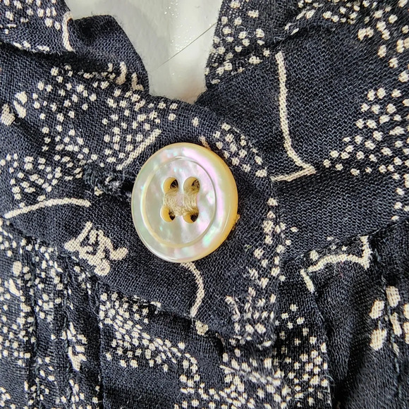 Isabel Marant Etoile Lalia Floral Pintuck Boho Prairie Blouse Black Size 40 - Picture 9 of 16